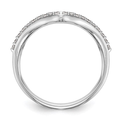 14K Weißgold Ehering mit natürlichen Diamanten