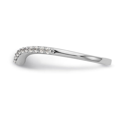14K Weißgold Ehering mit natürlichen Diamanten
