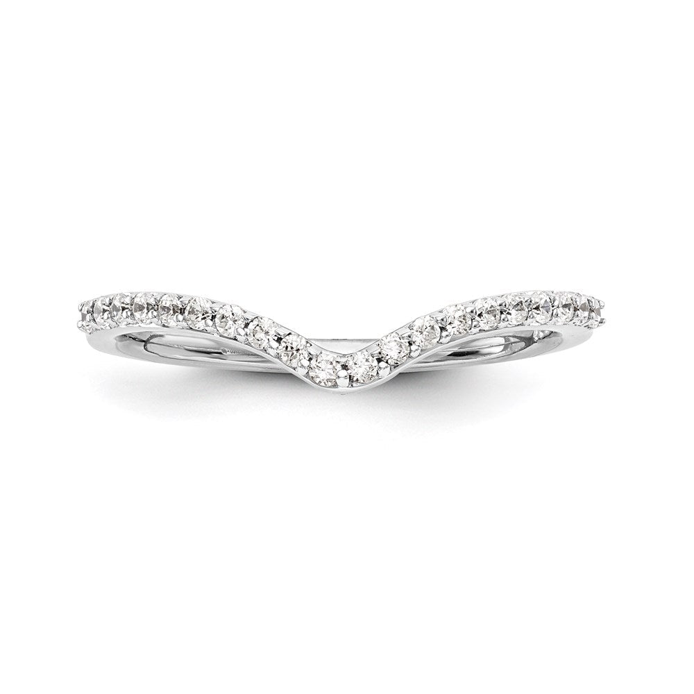 14K Weißgold Ehering mit natürlichen Diamanten