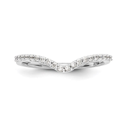 14K Weißgold Ehering mit natürlichen Diamanten