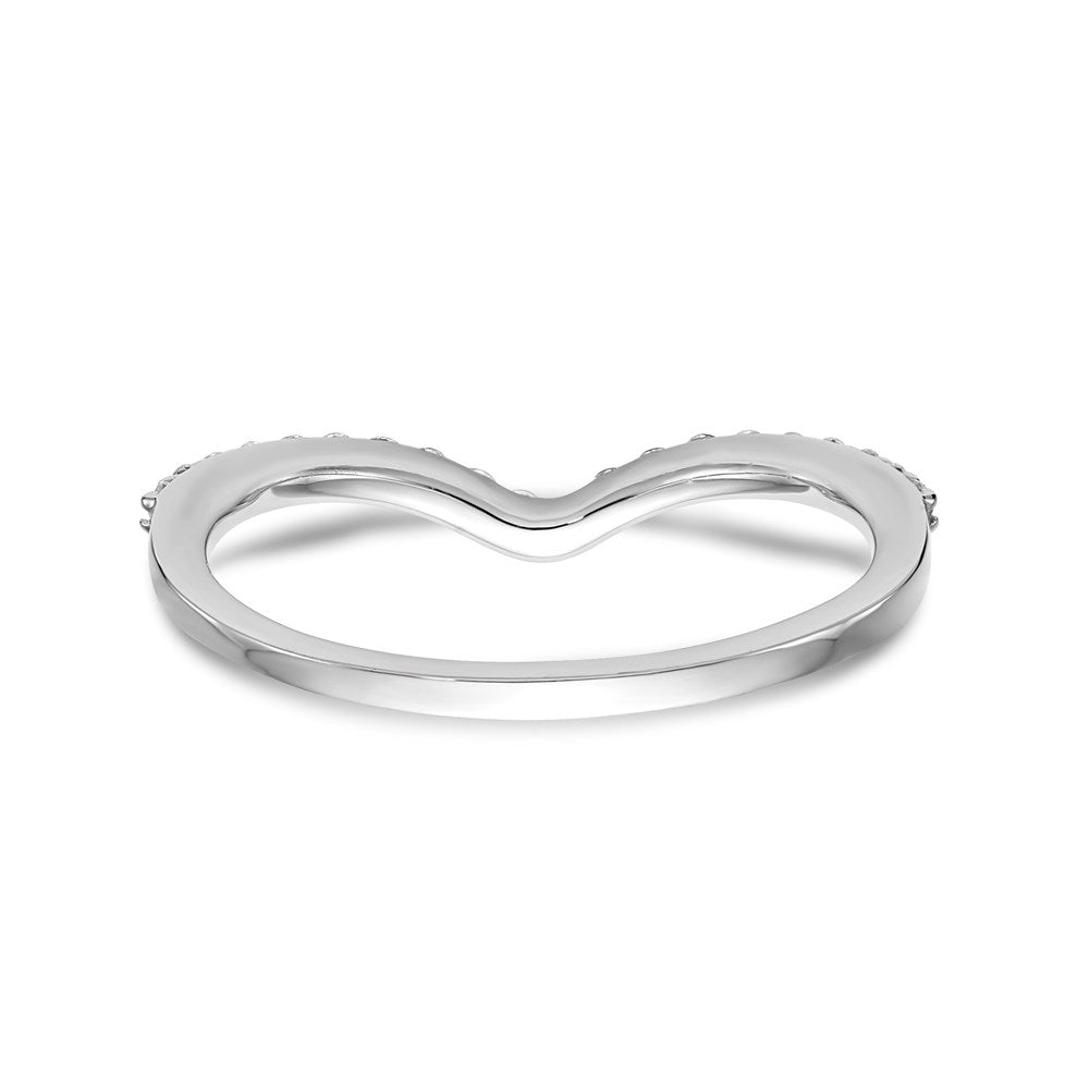 14K Weißgold Ehering mit natürlichen Diamanten