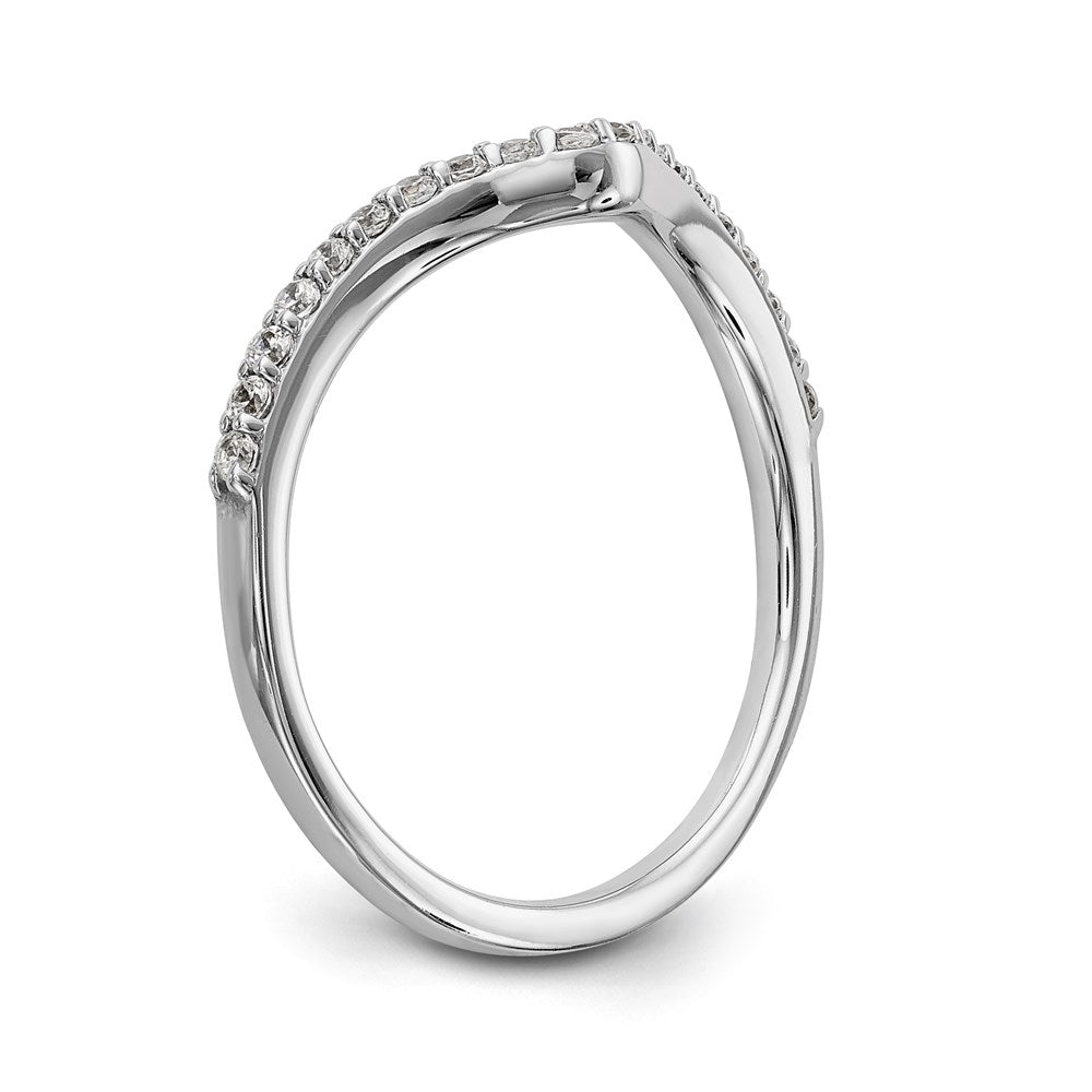 14K Weißgold Ehering mit natürlichen Diamanten