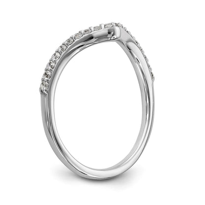 14K Weißgold Ehering mit natürlichen Diamanten
