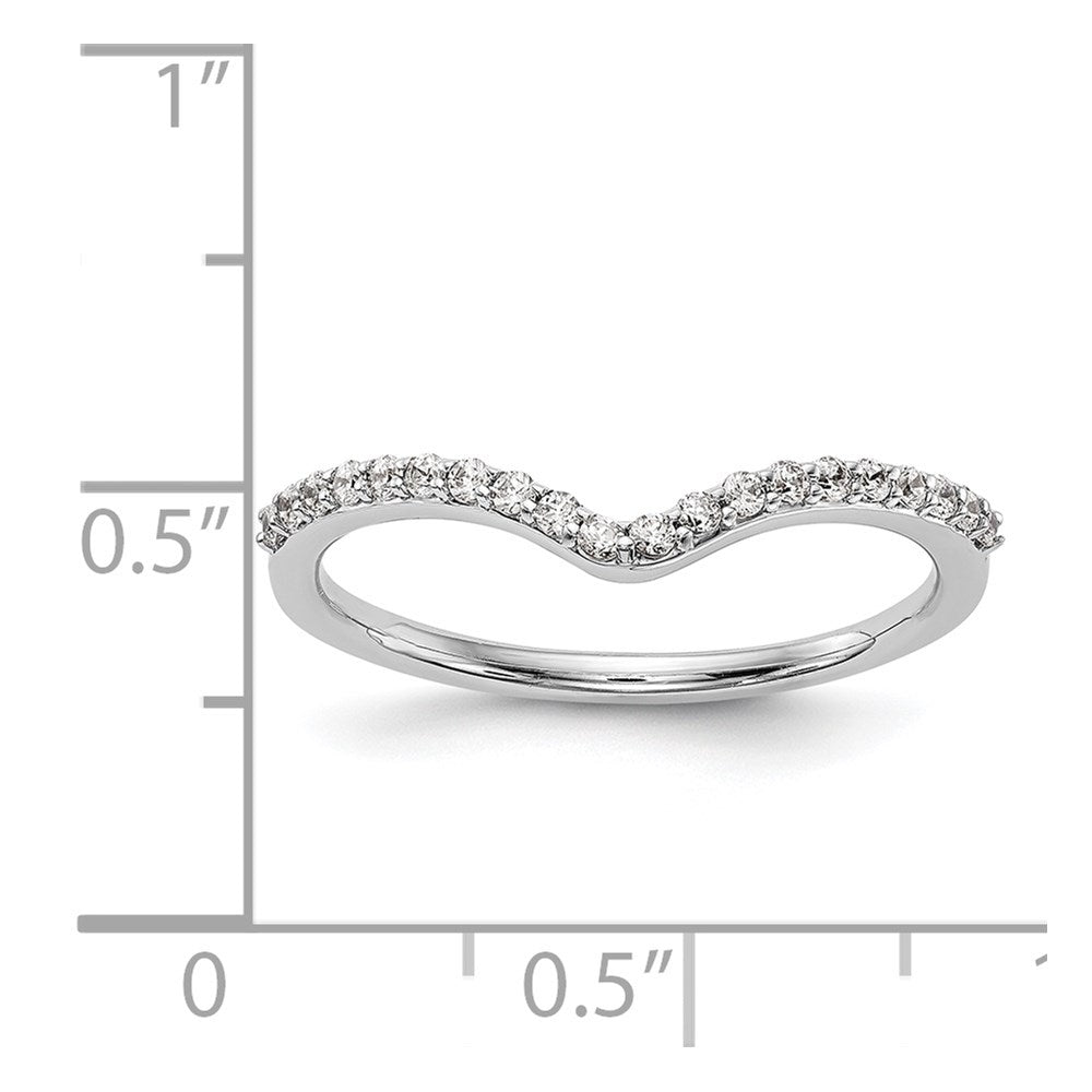 14K Weißgold Ehering mit natürlichen Diamanten