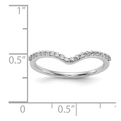 14K Weißgold Ehering mit natürlichen Diamanten