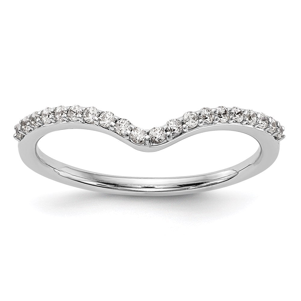 14K Weißgold Ehering mit natürlichen Diamanten