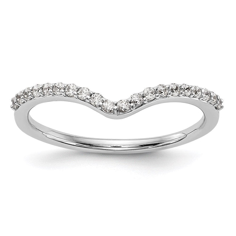14K Weißgold Ehering mit natürlichen Diamanten