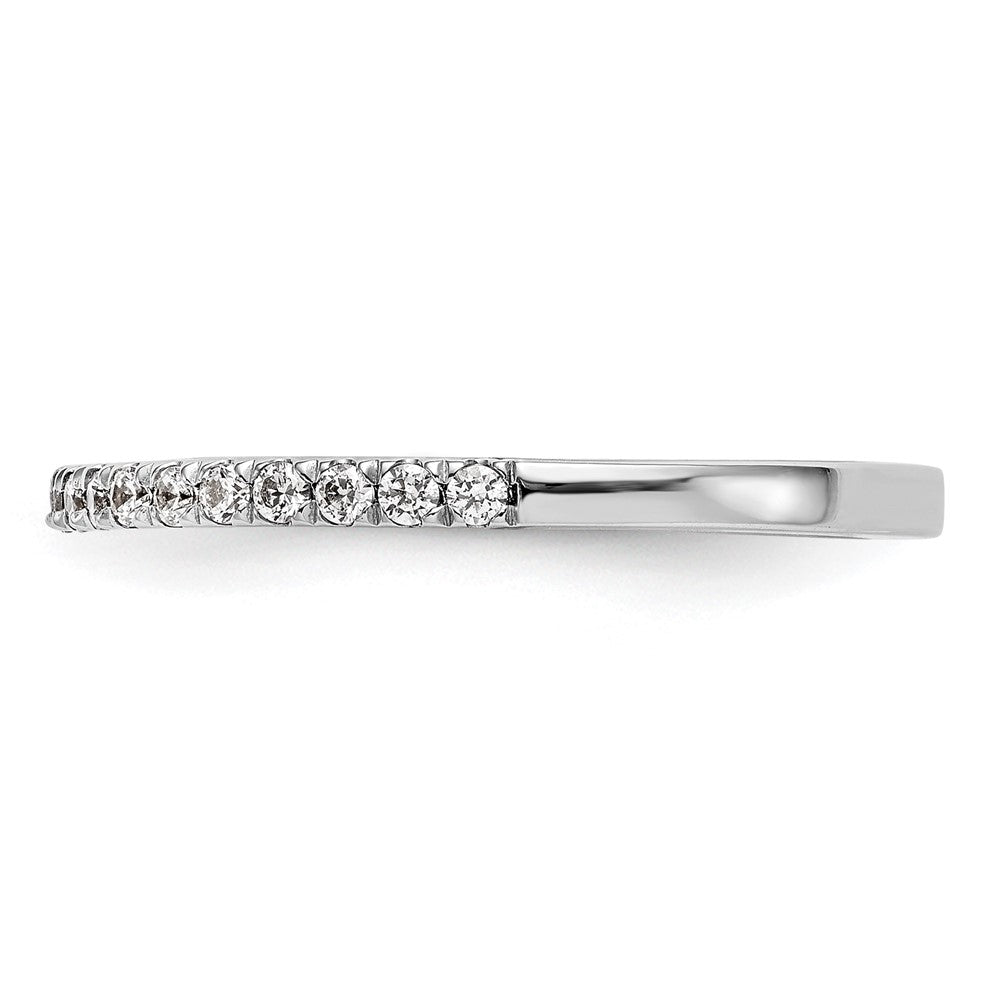 14K Weißgold Ehering mit natürlichen Diamanten