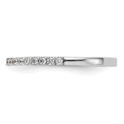 14K Weißgold Ehering mit natürlichen Diamanten