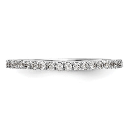 14K Weißgold Ehering mit natürlichen Diamanten