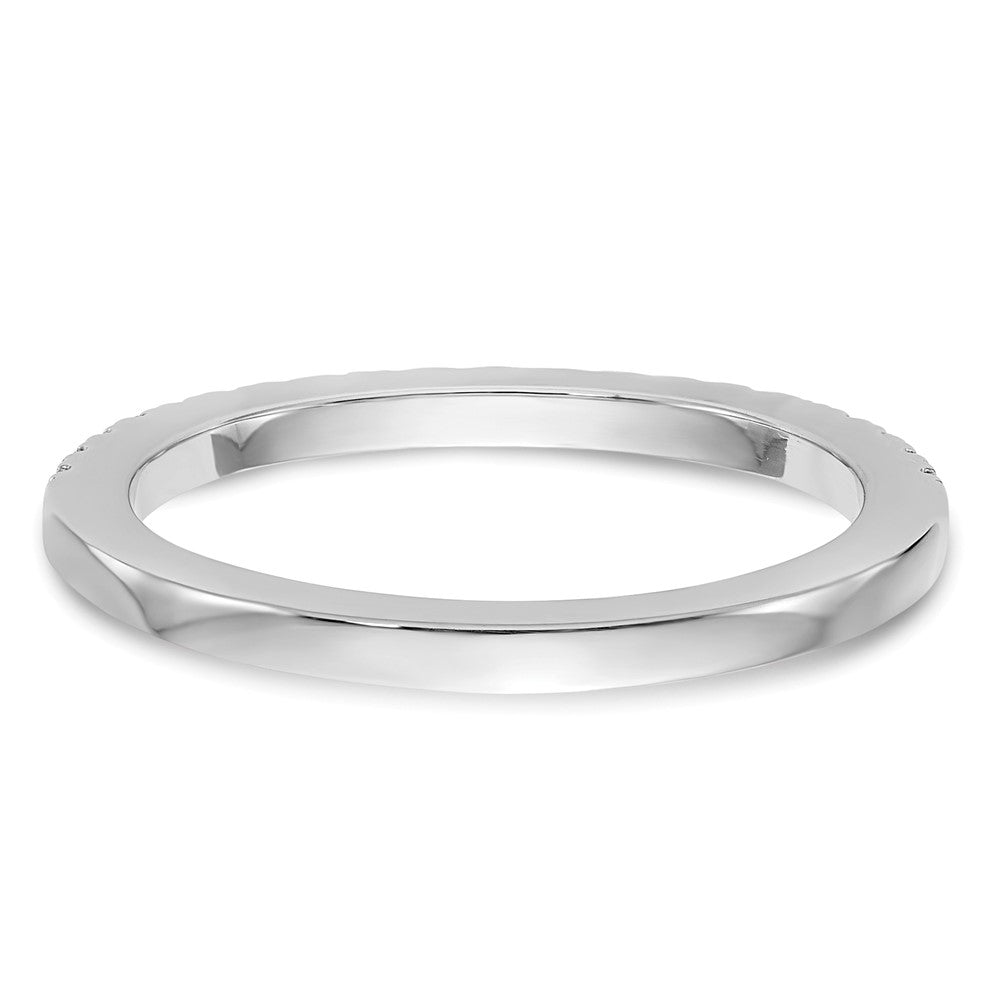 14K Weißgold Ehering mit natürlichen Diamanten