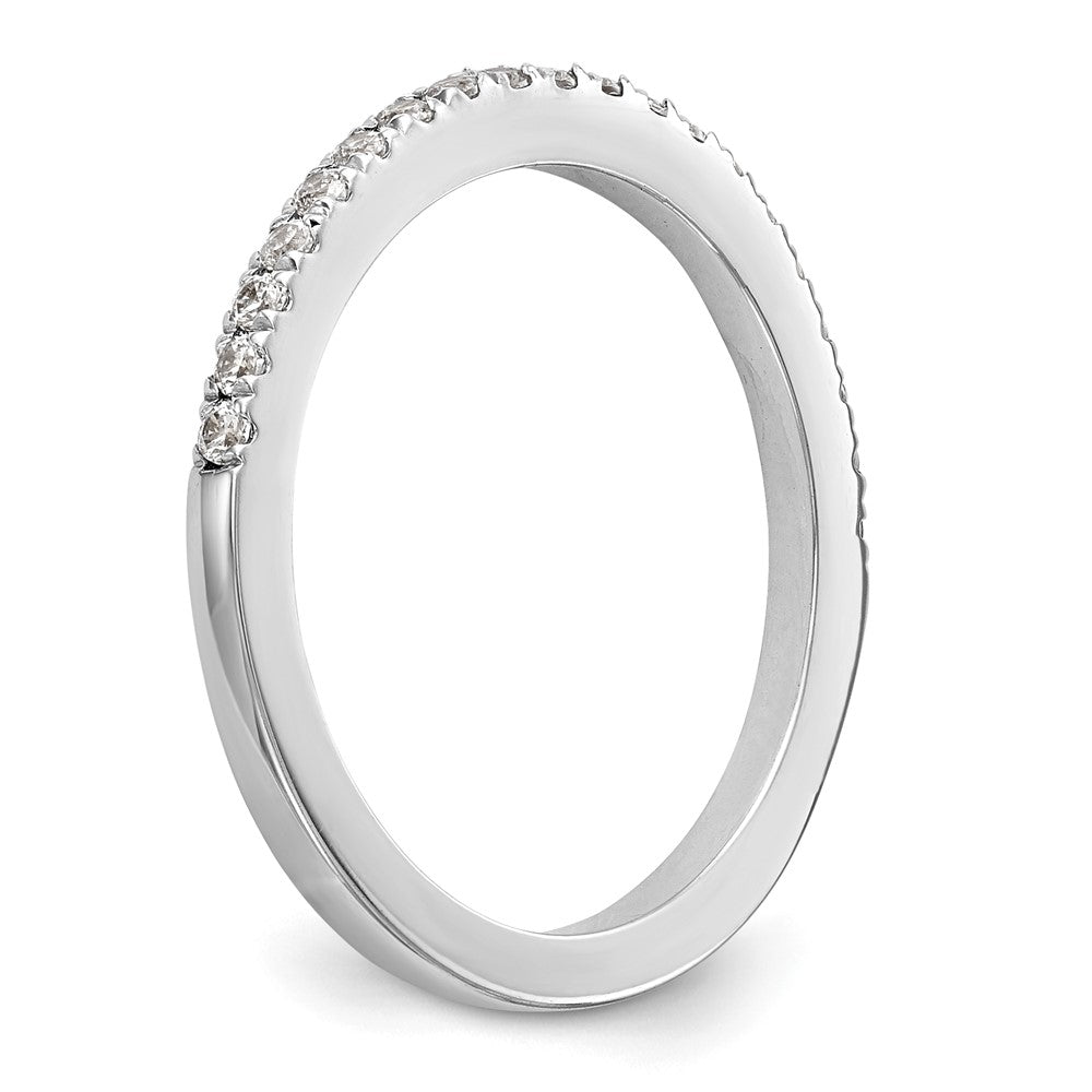 14K Weißgold Ehering mit natürlichen Diamanten