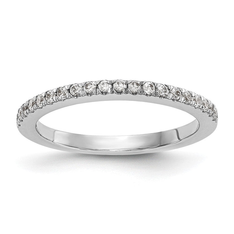 14K Weißgold Ehering mit natürlichen Diamanten