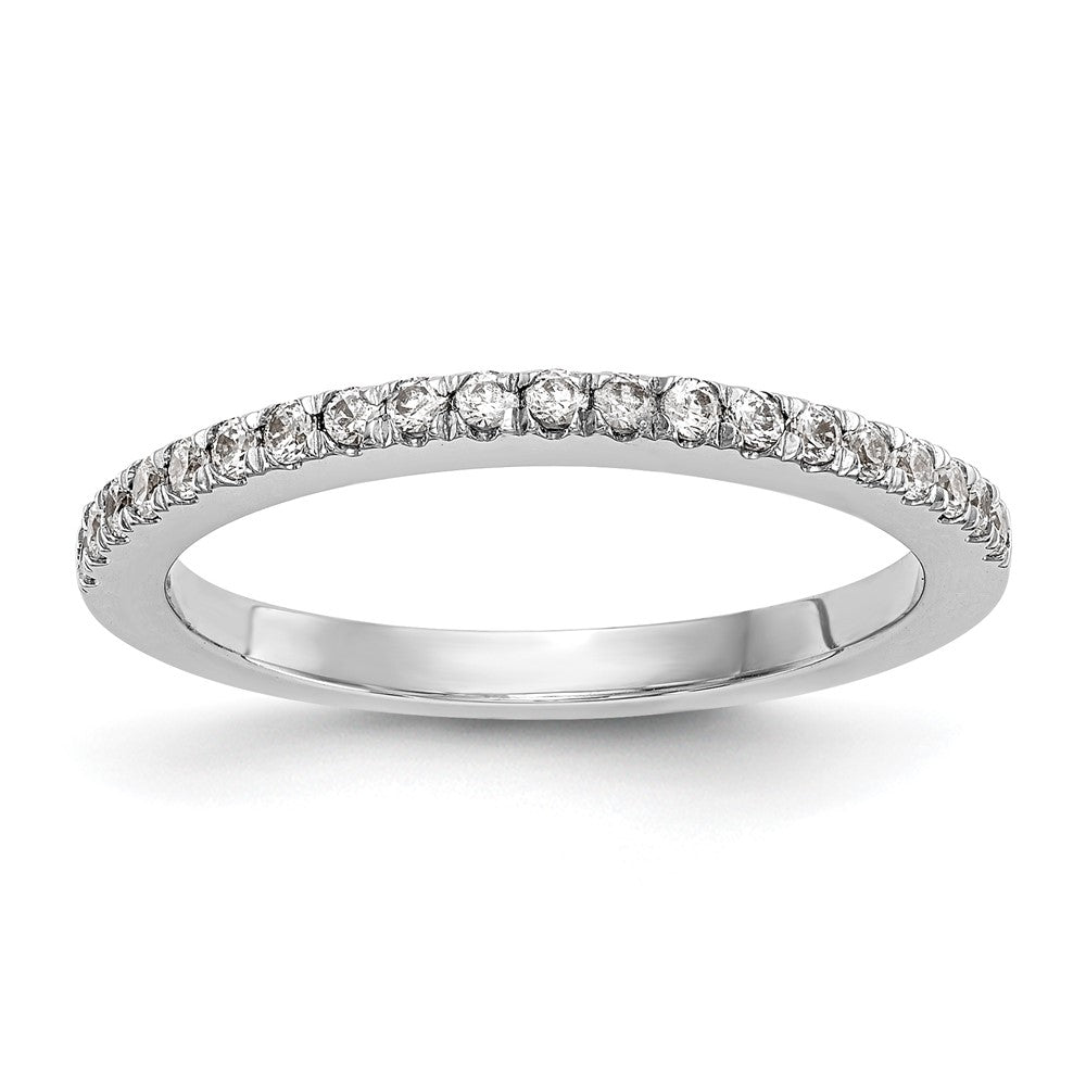 14K Weißgold Ehering mit natürlichen Diamanten