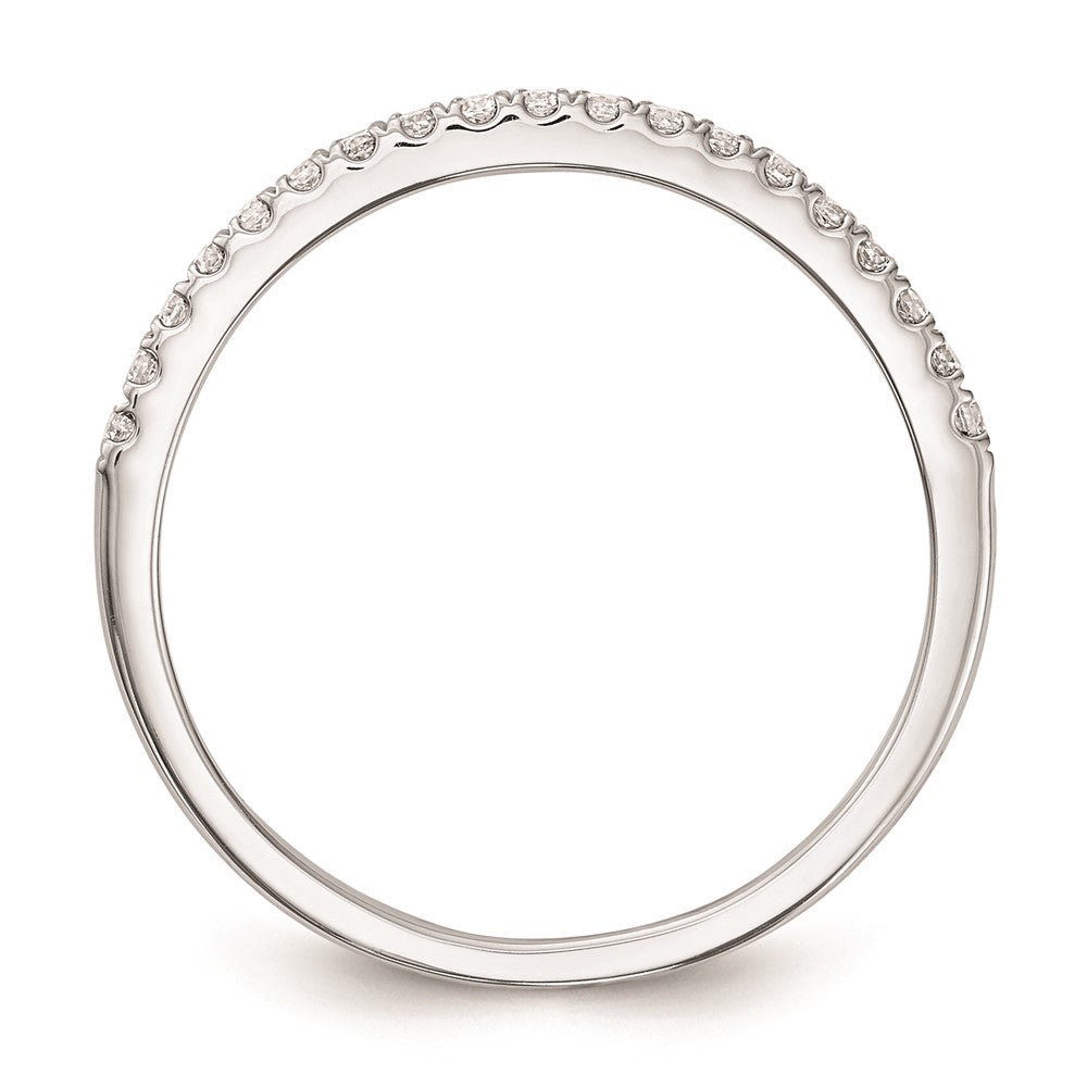 14K Weißgold Ehering mit natürlichen Diamanten, 0,19 ct Gesamtgewicht