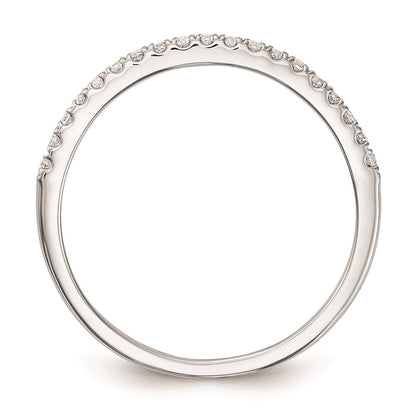 14K Weißgold Ehering mit natürlichen Diamanten, 0,19 ct Gesamtgewicht