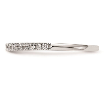 14K Weißgold Ehering mit natürlichen Diamanten, 0,19 ct Gesamtgewicht