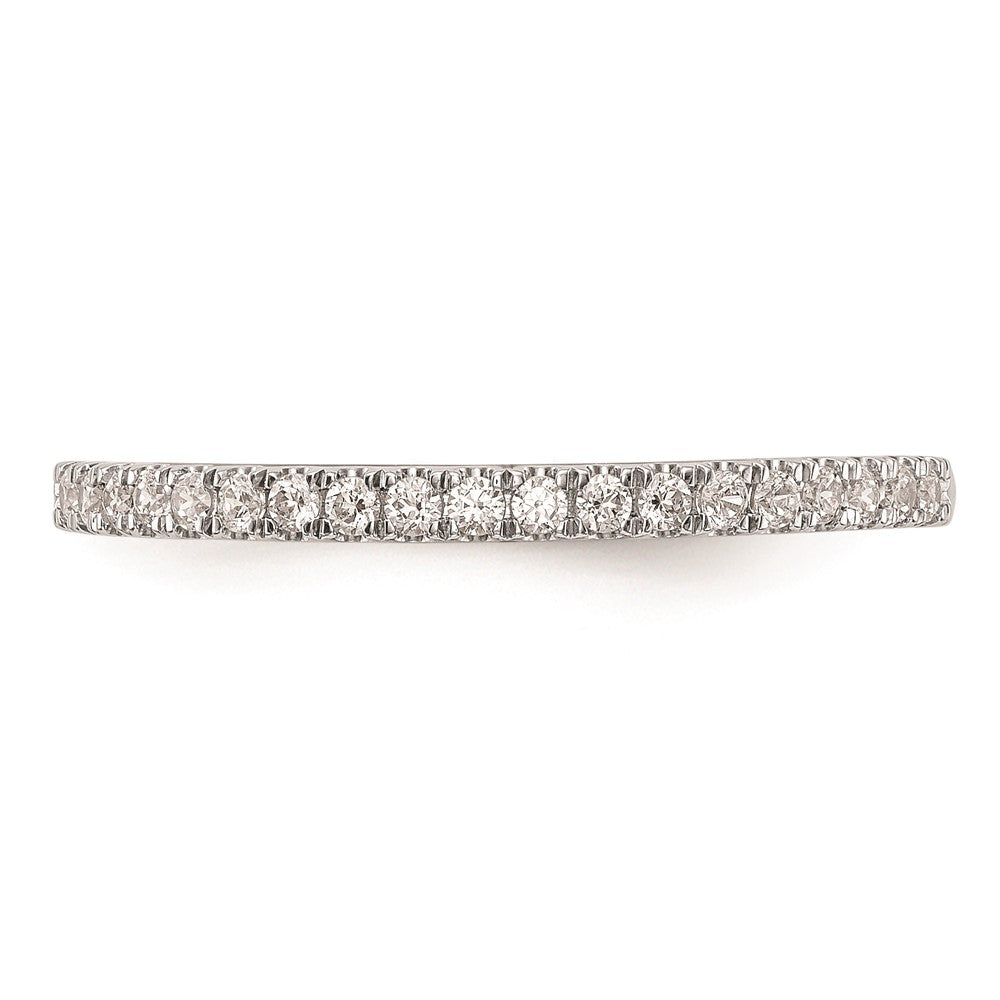 14K Weißgold Ehering mit natürlichen Diamanten, 0,19 ct Gesamtgewicht