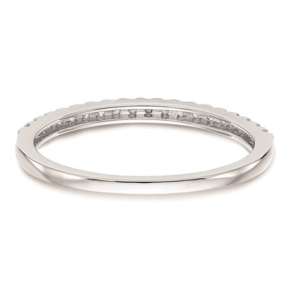 14K Weißgold Ehering mit natürlichen Diamanten, 0,19 ct Gesamtgewicht