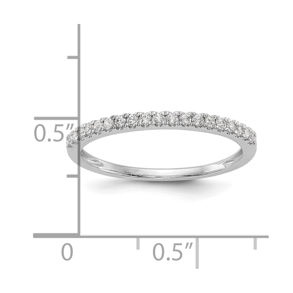 14K Weißgold Ehering mit natürlichen Diamanten, 0,19 ct Gesamtgewicht