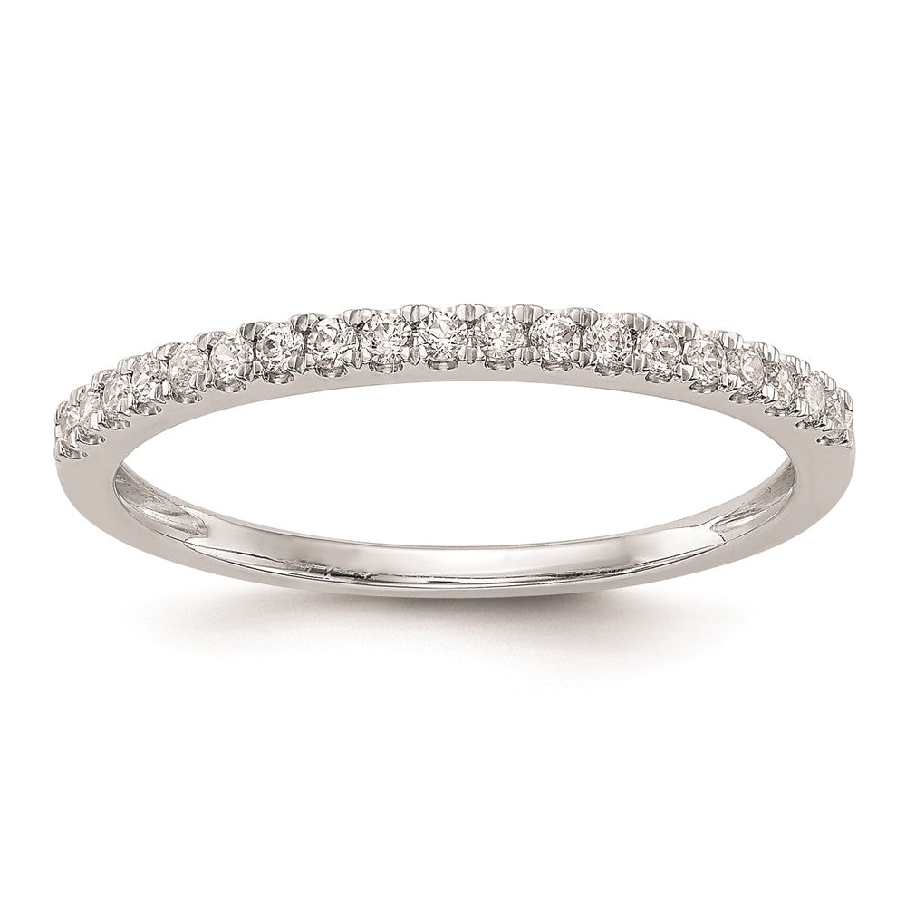 14K Weißgold Ehering mit natürlichen Diamanten, 0,19 ct Gesamtgewicht
