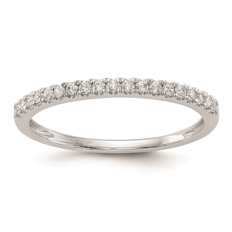 14K Weißgold Ehering mit natürlichen Diamanten, 0,19 ct Gesamtgewicht