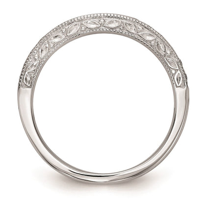 14K Weißgold Ehering mit natürlichen Diamanten