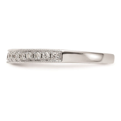 14K Weißgold Ehering mit natürlichen Diamanten