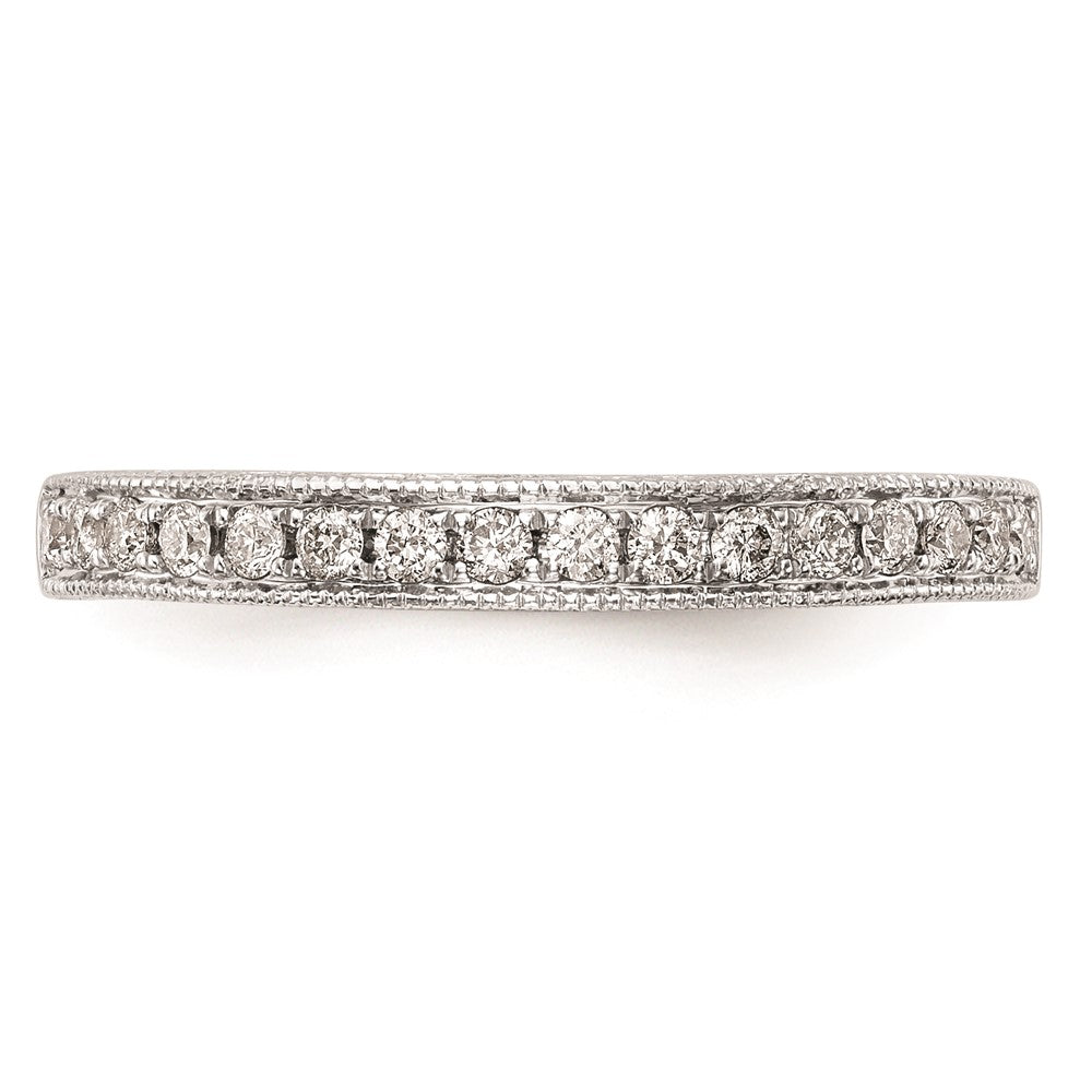 14K Weißgold Ehering mit natürlichen Diamanten