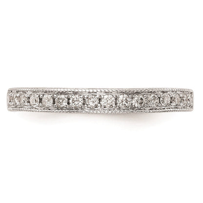 14K Weißgold Ehering mit natürlichen Diamanten