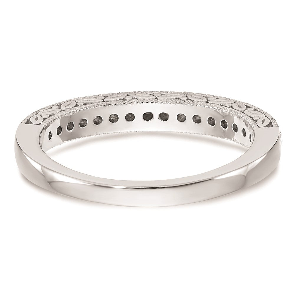 14K Weißgold Ehering mit natürlichen Diamanten