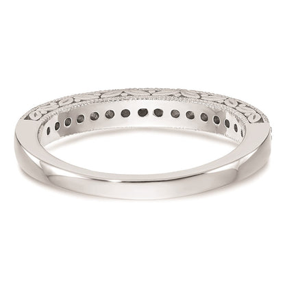 14K Weißgold Ehering mit natürlichen Diamanten