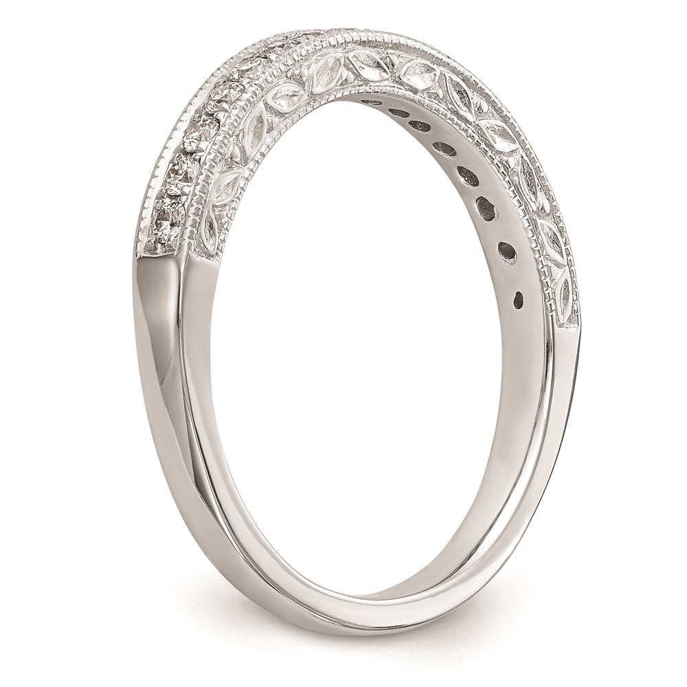 14K Weißgold Ehering mit natürlichen Diamanten