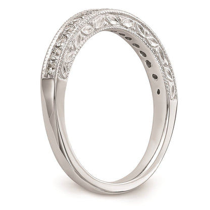 14K Weißgold Ehering mit natürlichen Diamanten