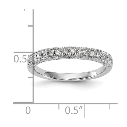 14K Weißgold Ehering mit natürlichen Diamanten