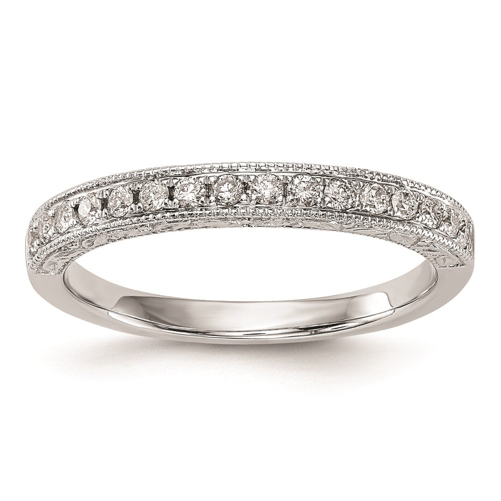 14K Weißgold Ehering mit natürlichen Diamanten