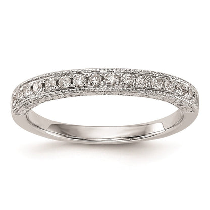 14K Weißgold Ehering mit natürlichen Diamanten