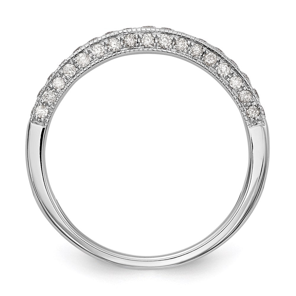 14K Weißgold Ehering mit natürlichen Diamanten