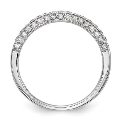 14K Weißgold Ehering mit natürlichen Diamanten