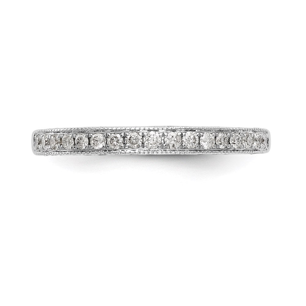 14K Weißgold Ehering mit natürlichen Diamanten
