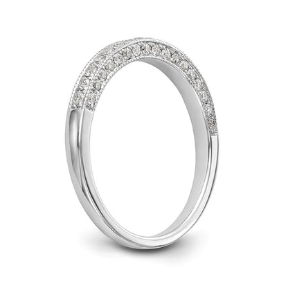 14K Weißgold Ehering mit natürlichen Diamanten