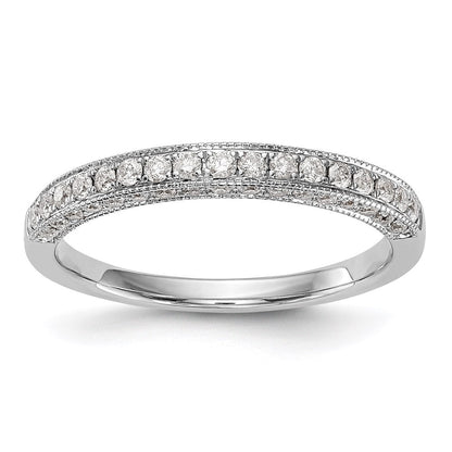 14K Weißgold Ehering mit natürlichen Diamanten