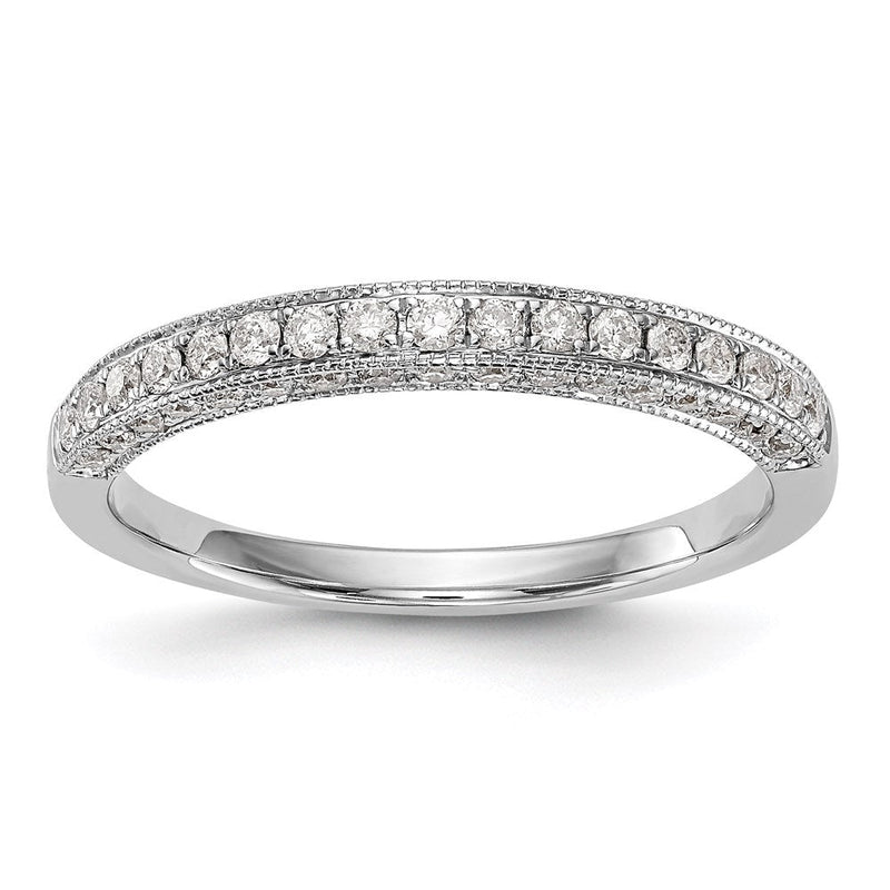 14K Weißgold Ehering mit natürlichen Diamanten
