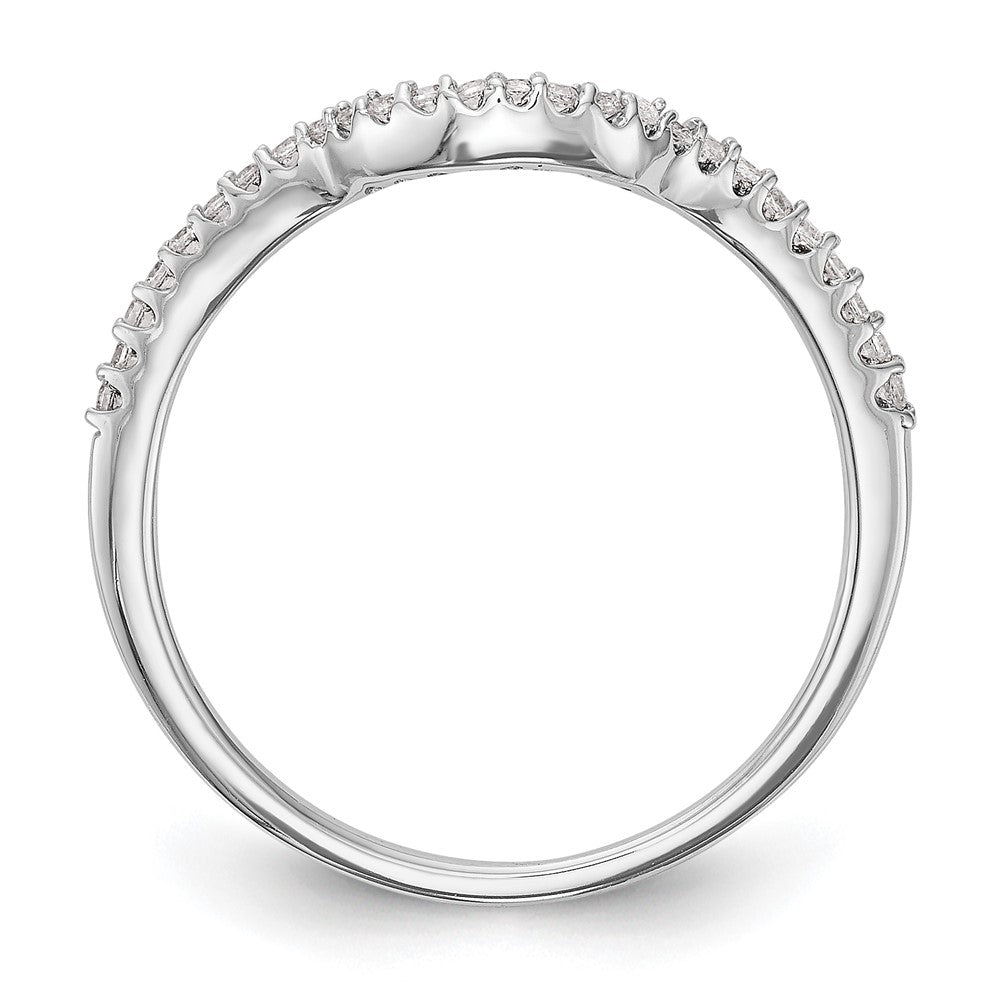 14K Weißgold Ehering mit Labor-gezüchteten VS/SI+ G+ Diamanten