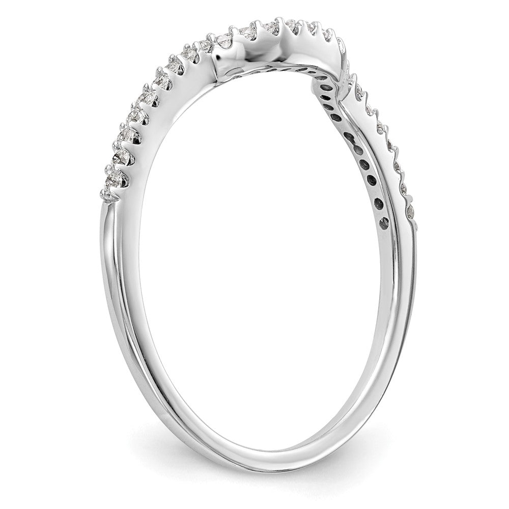 14K Weißgold Ehering mit Labor-gezüchteten VS/SI+ G+ Diamanten