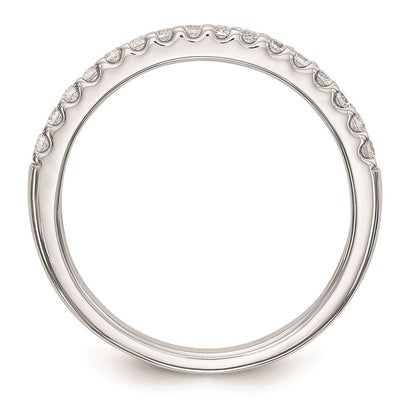 14K Weißgold Ehering mit natürlichen Diamanten