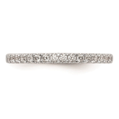 14K Weißgold Ehering mit natürlichen Diamanten
