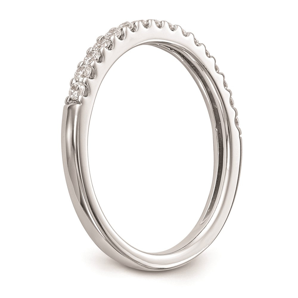 14K Weißgold Ehering mit natürlichen Diamanten
