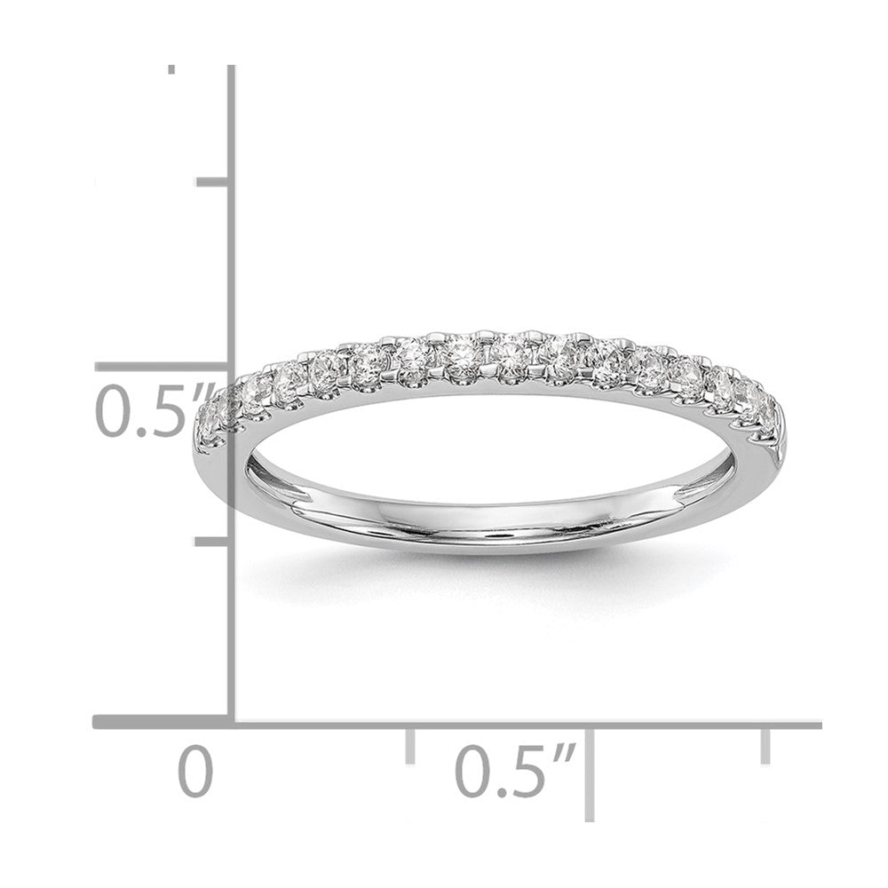 14K Weißgold Ehering mit natürlichen Diamanten