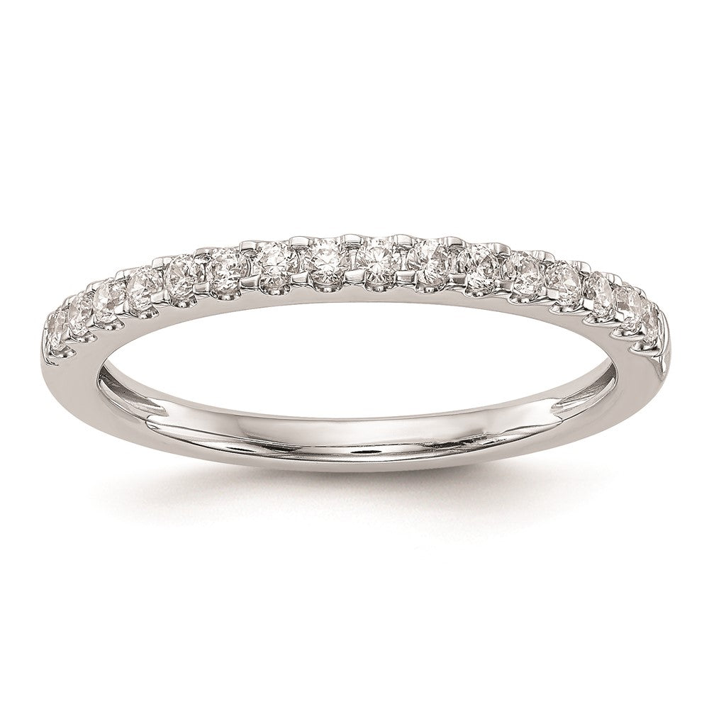 14K Weißgold Ehering mit natürlichen Diamanten
